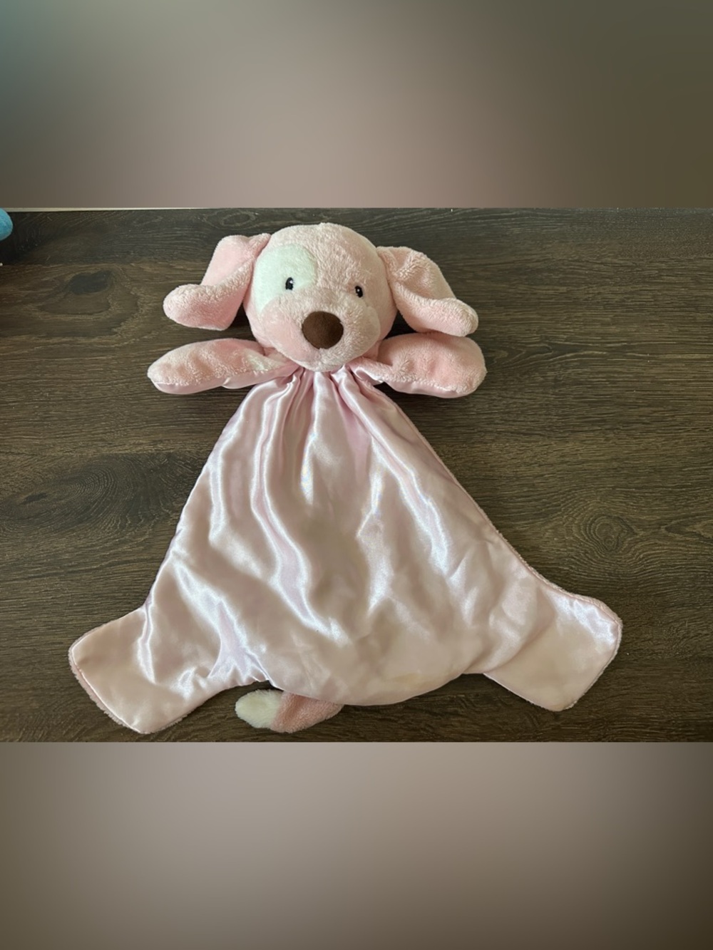 Gund Baby Puppy Dog Pink Spunky Huggy Buddy Plush Security Blanket Lovey #58966